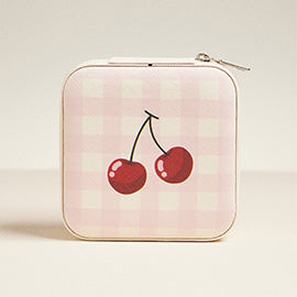 Cherries Portable Travel Jewellery Case