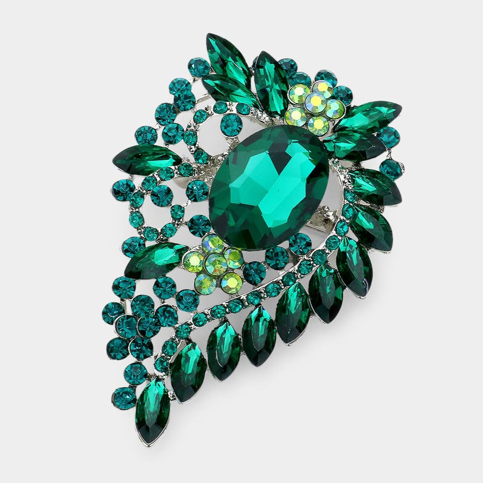 LENA Emerald Green Broach