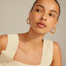 FLOW RECYCLED LARGE GOLD HOOPS