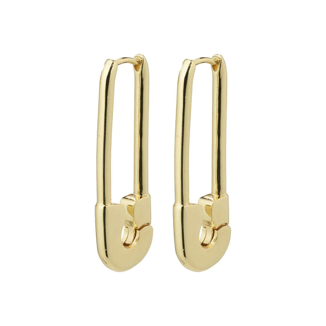 PACE RECYCLED SAFETY GOLD PIN EARRINGS