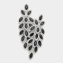 EVA Crystal Leaf Cluster Marquis Earrings- 9 Colours