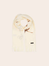 EMBROIDERED BOW Cashmink Viscose Blend Fringe Stole Scarf