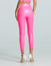 Hot Pink Faux Patent Leather Leggings