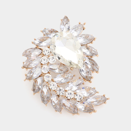 Marquise Crystal Broach / Pendant