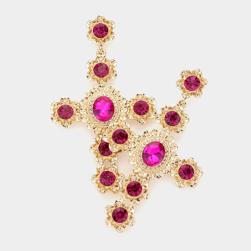 DOLCE Crystal Cross Earrings