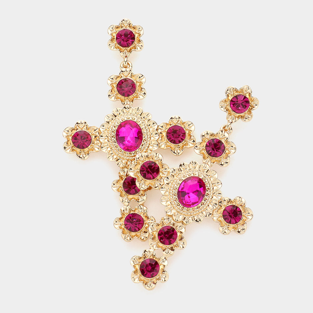 DOLCE Crystal Cross Earrings