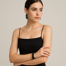 LEVINE Jet Black Crystal Stretch Bracelet