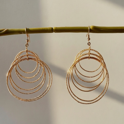 DOLCE VITA 14K Gold Plated Circular Earrings