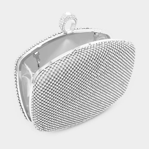 MESH RING FINGERCrystallized Evening Clutch