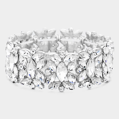 GILLIAN Marquise Stretch Bracelet - 10 Colour Options