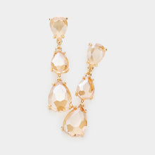 SOPHIA Crystal Tear Drop Earrings - 3 Colour Options