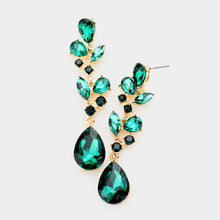 ELIRA Vine Tear Drop Rhinestone Earrings - 3 Colour Options