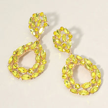 SELENE Open Teardrop Crystal Baguette Earrings - 4 Colour Options