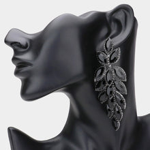 EVALYN Crystal Leaf Cluster Marquis Earrings- (2 Colours)