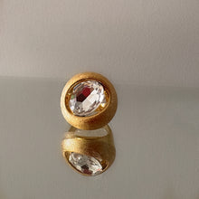 SOLARA 14K Gold Plated Swarovski Crystal Ring