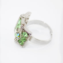 HERA Green Crystal Buckle Adjustable Ring