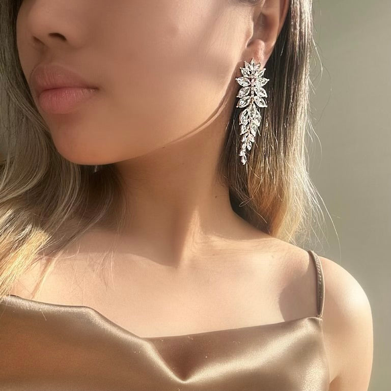 QUIN Drop Crystal Earrings