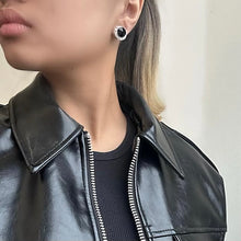 LEE Crystal Pointed Clip-on Stud Earrings
