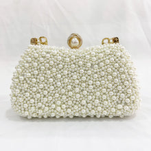 MIMMA Pearl Beaded Purse Evening Clutch Bag- 2 Colour Options