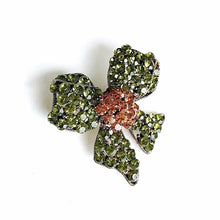 OLIVINE Crystal Bow Broach