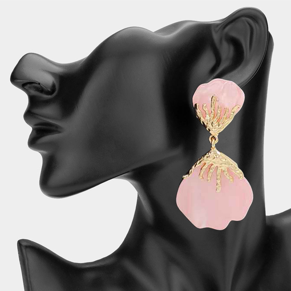 LA BLOOM Resin Drop Statement Earrings - 5 Colour Options
