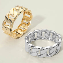 KEAN Cuban Link Hinged Bangle Bracelet - Gold or Silver