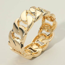 KEAN Cuban Link Hinged Bangle Bracelet - Gold or Silver