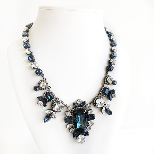 REIGN Navy Blue Swarovski Necklace