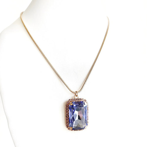 ELSA Violet Purple Pendant Necklace