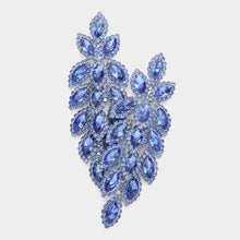 EVA Crystal Leaf Cluster Marquis Earrings- 17 Colours