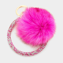 BLING Fur Pompoms Keychains -  10 Colours