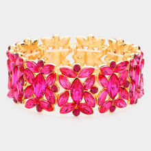 GILLIAN Marquise Stretch Bracelet - 10 Colour Options