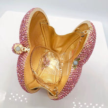 HEART SHAPED BOX Rhinestone Crystal Heart Clutch