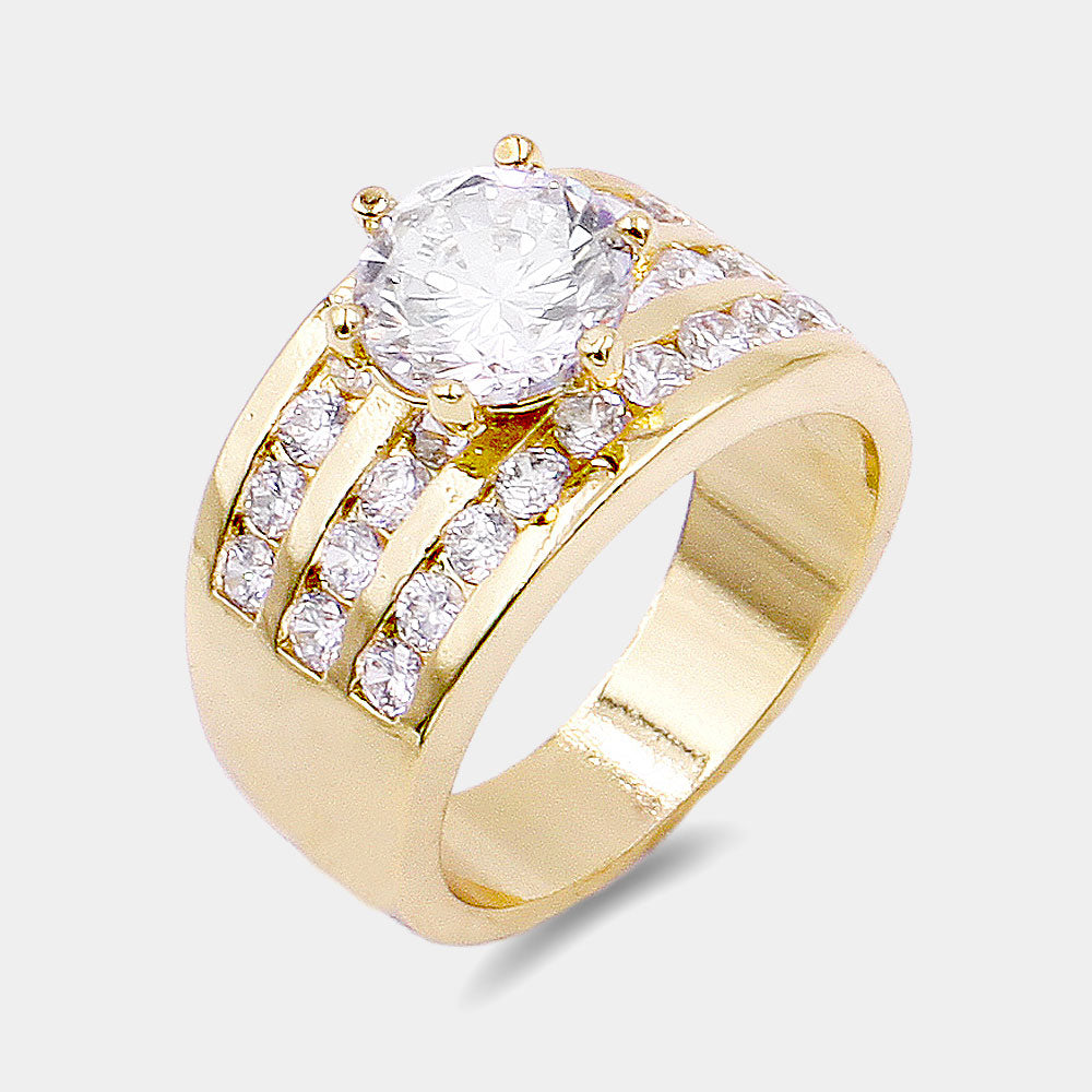 ALESSIA Gold Plated Cubic Zirconia Ring