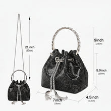 LIDIA Sparkling Rhinestone Pouch Purse With Handle - 4 Colour Options