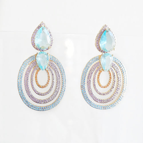 TAHITI Multi Colour Blue Earrings