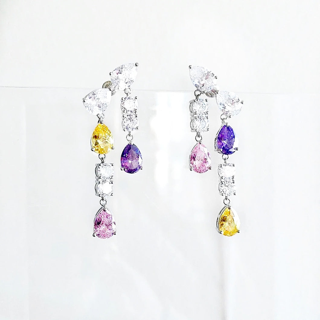 SELENA Multi Colour Crystal Earrings