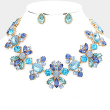 LESLIE Leafy Crystal Necklace Set