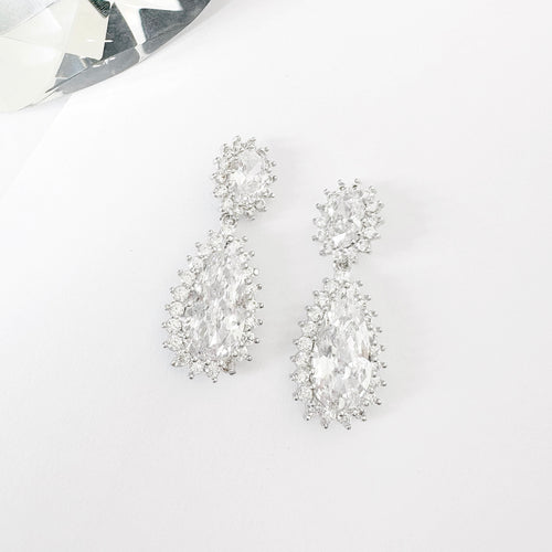 VERA Cubic Zirconia Teardrop Earrings