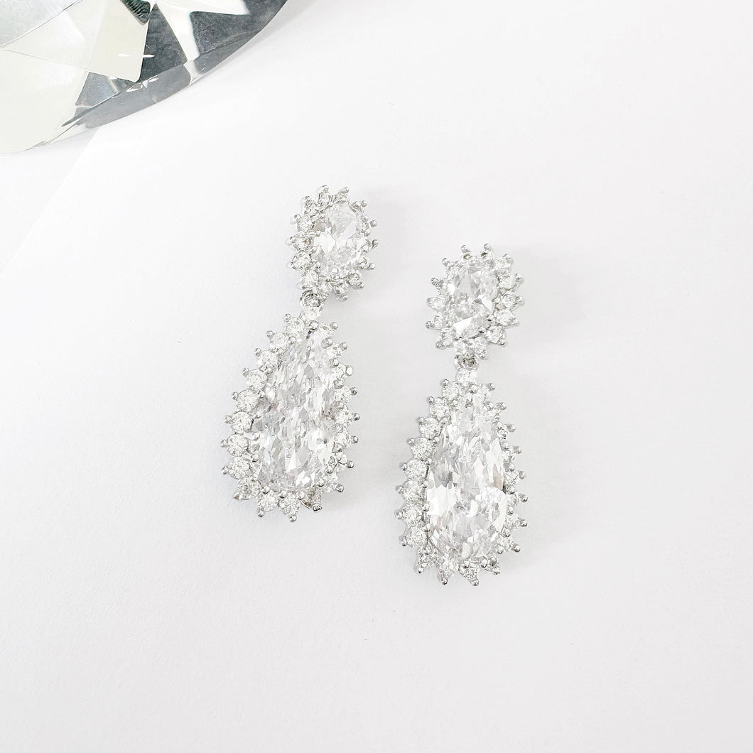 VERA Cubic Zirconia Teardrop Earrings