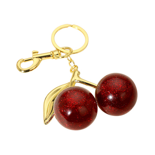 CHERRY Resin Sparkle Keychain