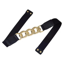 LINKS Gold Metal Chain Elastic Stretch Belt