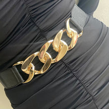 LINKS Gold Metal Chain Elastic Stretch Belt