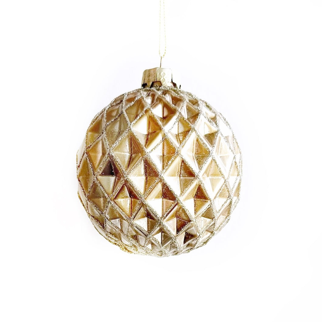 TEXTURED CHRISTMAS BALL Ornaments (2 Colours)