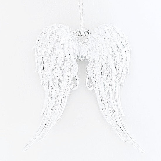 SILVER ANGEL WING CHRISTMAS Ornaments