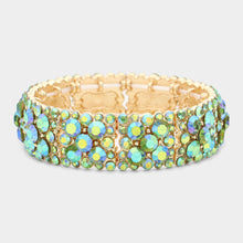 LISA Princess Cut Crystal Stretch Bracelet - 2 Colours