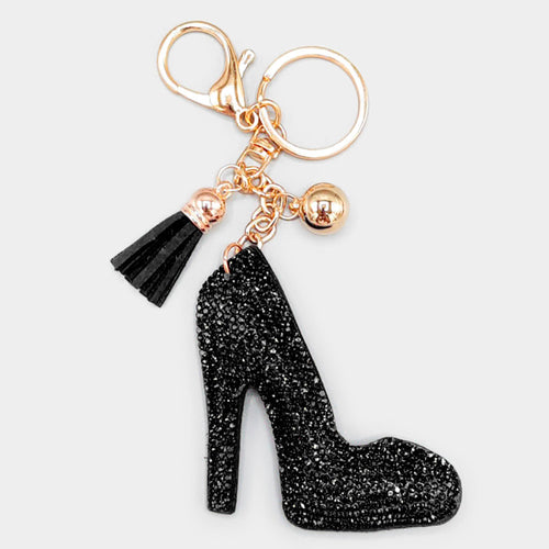 HIGH HEEL SHOE Bling Key Chain - 2 Colour Options