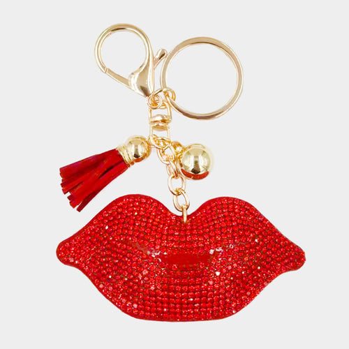 BLING LIPS Tassel  Keychain - 2 Colours