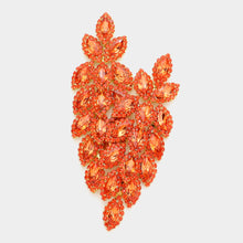 EVA Crystal Leaf Cluster Marquis Earrings- 15 Colours