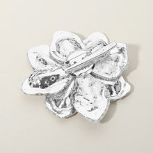 Rhinestone Pave Flower Brooch Hair Pin - Bridal Statement Jewelry